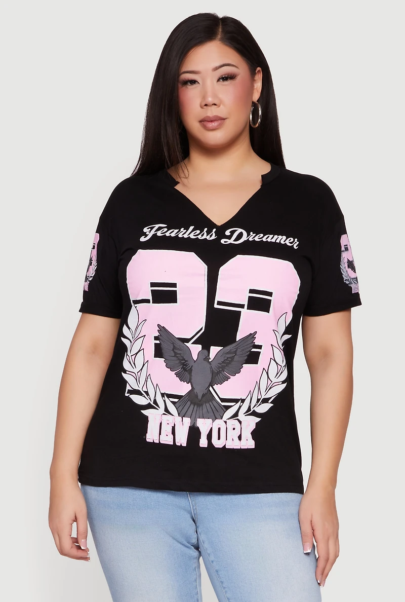 Plus Fearless Dreamer 23 New York Graphic Tee