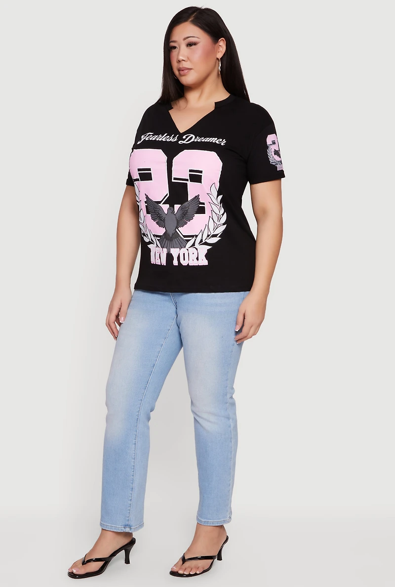 Plus Fearless Dreamer 23 New York Graphic Tee