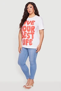Plus Live Your Best Life Graphic Tee