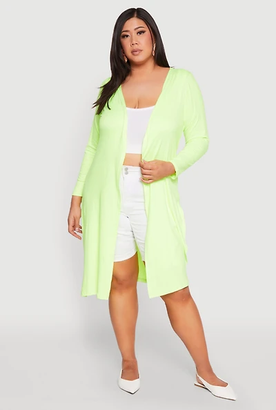 Womens Plus Side Slit Duster,