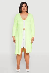 Womens Plus Side Slit Duster,
