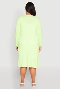 Womens Plus Side Slit Duster,