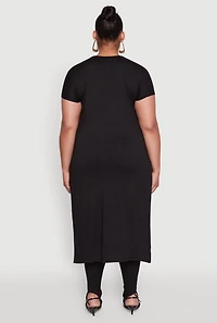Womens Plus Nope Not Today Maxi Top,