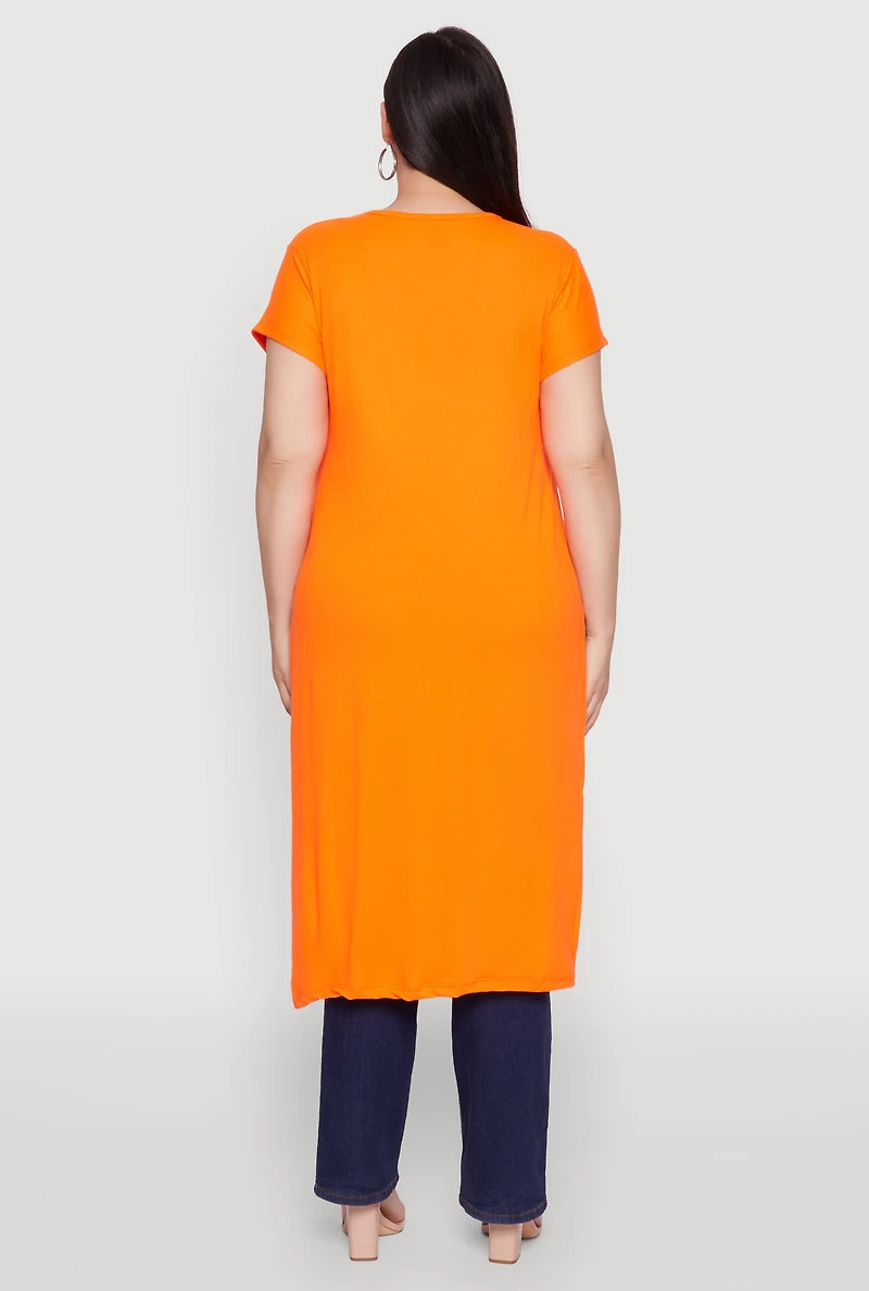 Womens Plus Size Nope Not Today Maxi Top, Orange, Size 1X