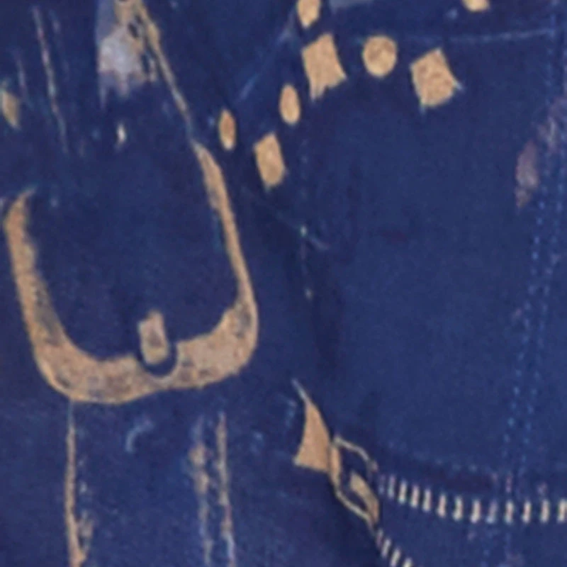 Plus Buckle Belt Print Mesh Duster