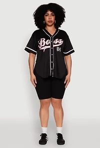 Womens Plus Boss 94 Baseball Jersey,