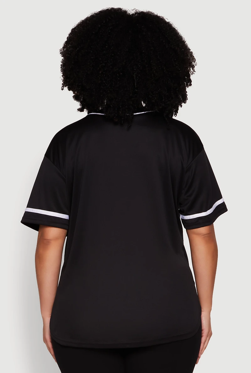 Womens Plus Boss 94 Baseball Jersey, 3X