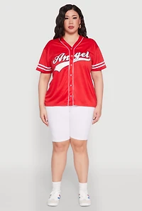 Plus Angel Graphic Baseball Tee