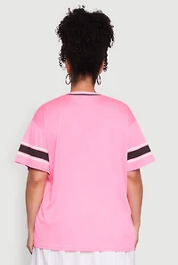 Womens Plus Love 17 Football Jersey, 1X