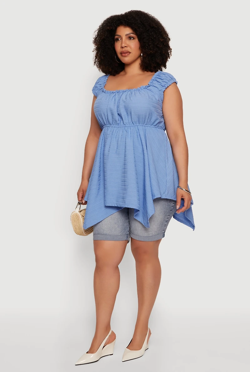 Plus Babydoll Tunic Top