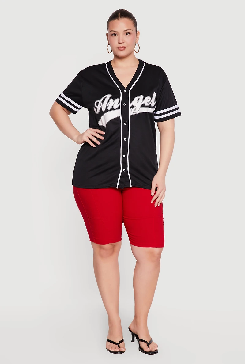 Plus Angel Baseball Jersey