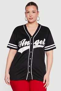 Plus Angel Baseball Jersey
