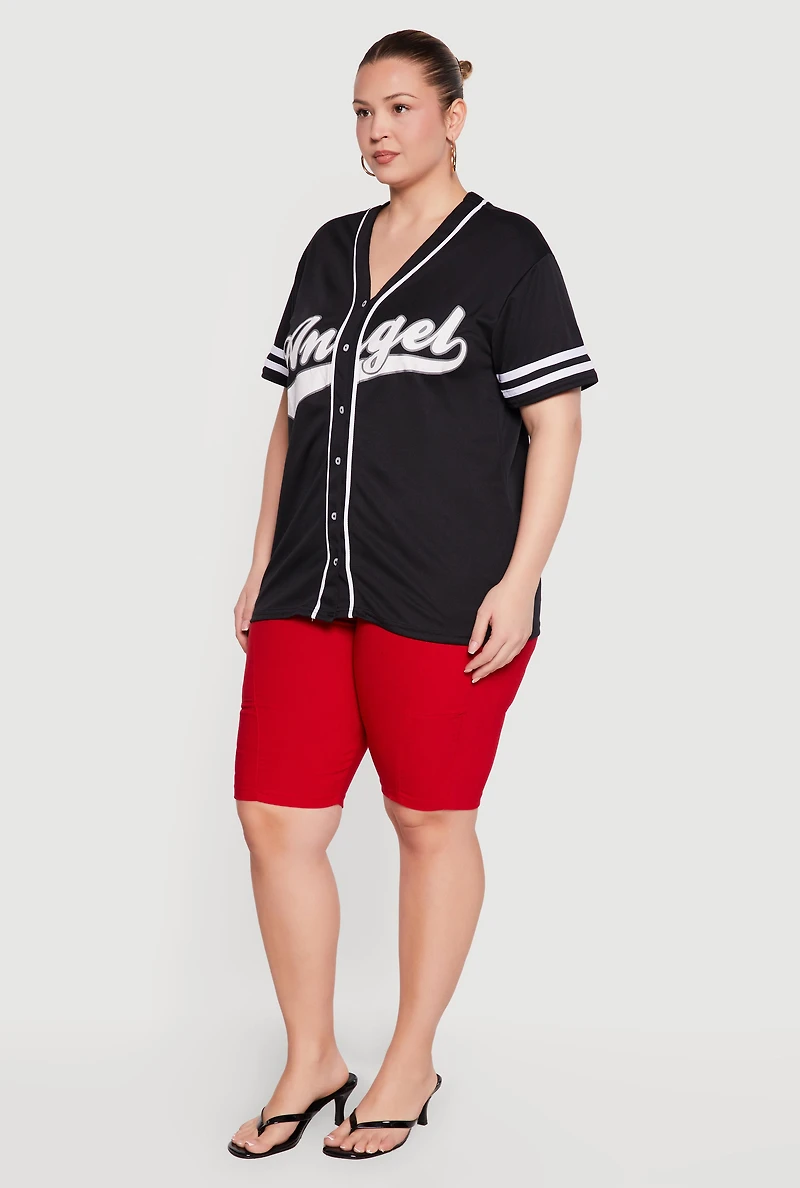 Plus Angel Baseball Jersey