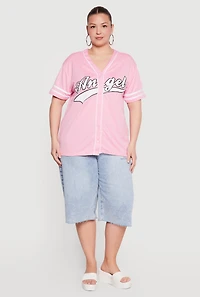 Plus Angel Baseball Jersey