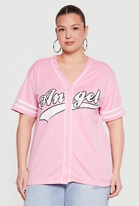 Plus Angel Baseball Jersey