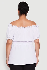 Plus Off the Shoulder Peplum Top
