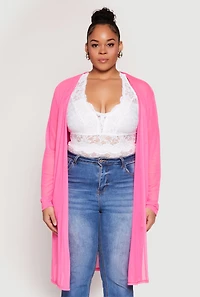 Womens Plus Mesh Duster,