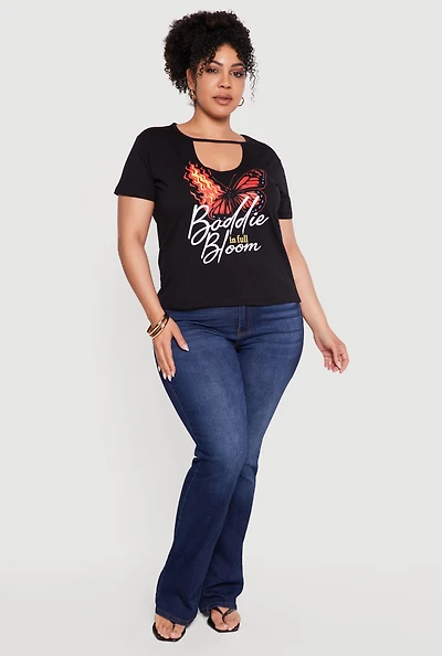 Plus Baddie Full Bloom Graphic Tee