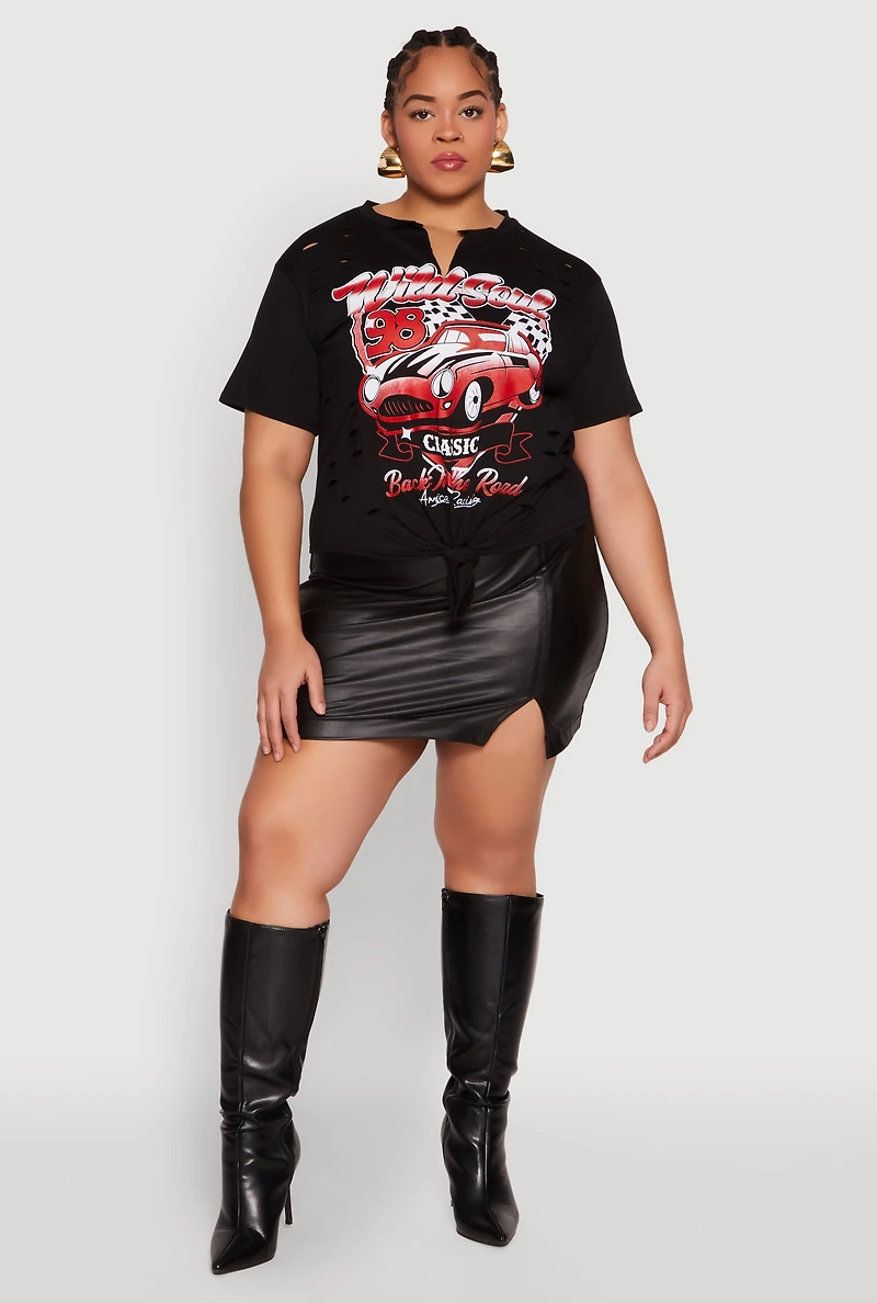 Plus Wild Soul Knot Front Graphic Tee