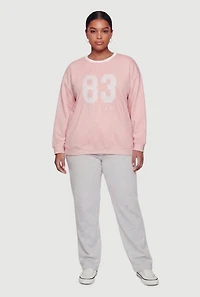 Plus 83 NYC Graphic Print Sweatshirt