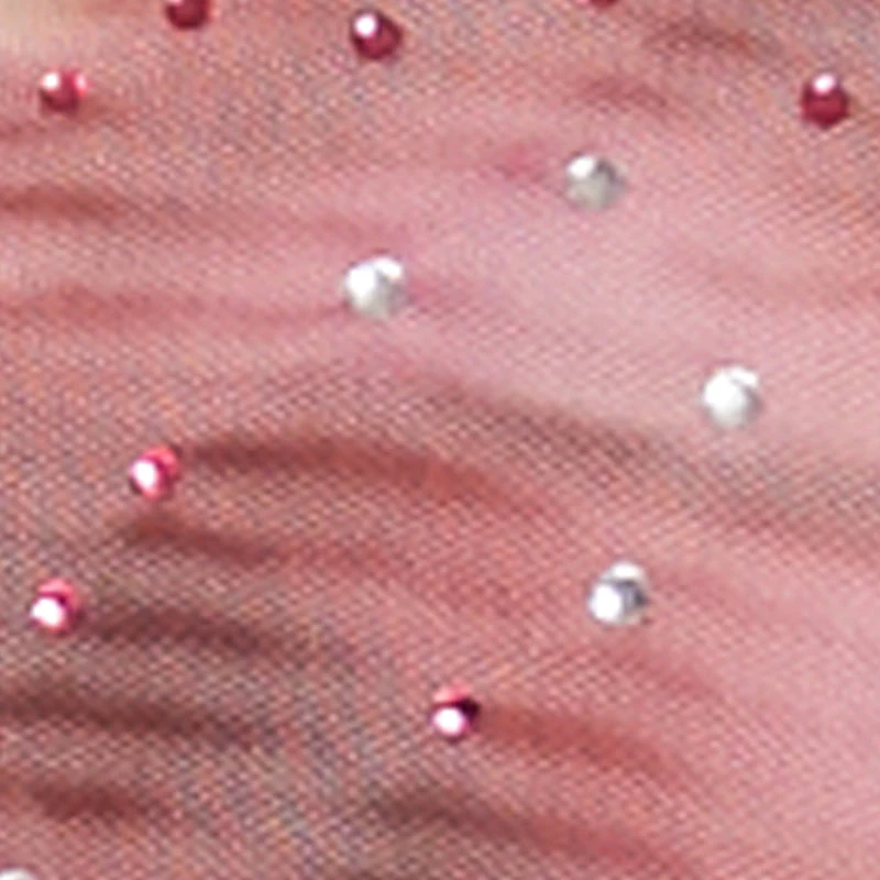 Plus Rhinestone Studded Graphic Print Mesh Tee
