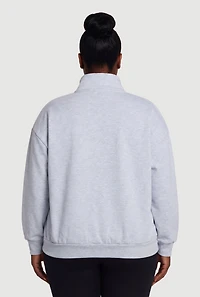Plus New York Quarter Zip Sweatshirt