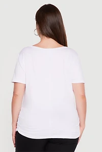 Plus Rhinestone Lucky Cherry Graphic Tee