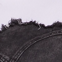 Plus Frayed Denim Heart Patch Tee