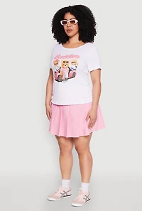 Plus Ribbed Knit Baddies Graphic Tee