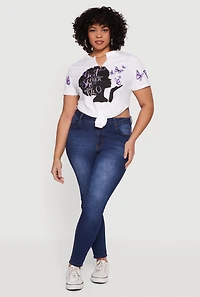 Plus God Is Within Her She Will Not Fail Knot Front Tee