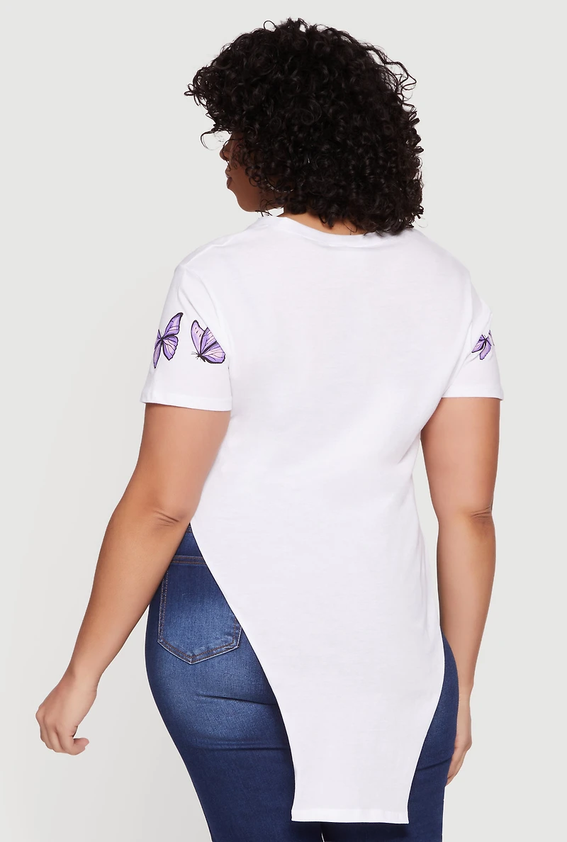 Plus God Is Within Her She Will Not Fail Knot Front Tee