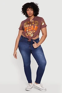 Plus God Has A Plan For My Future Knot Front T-Shirt