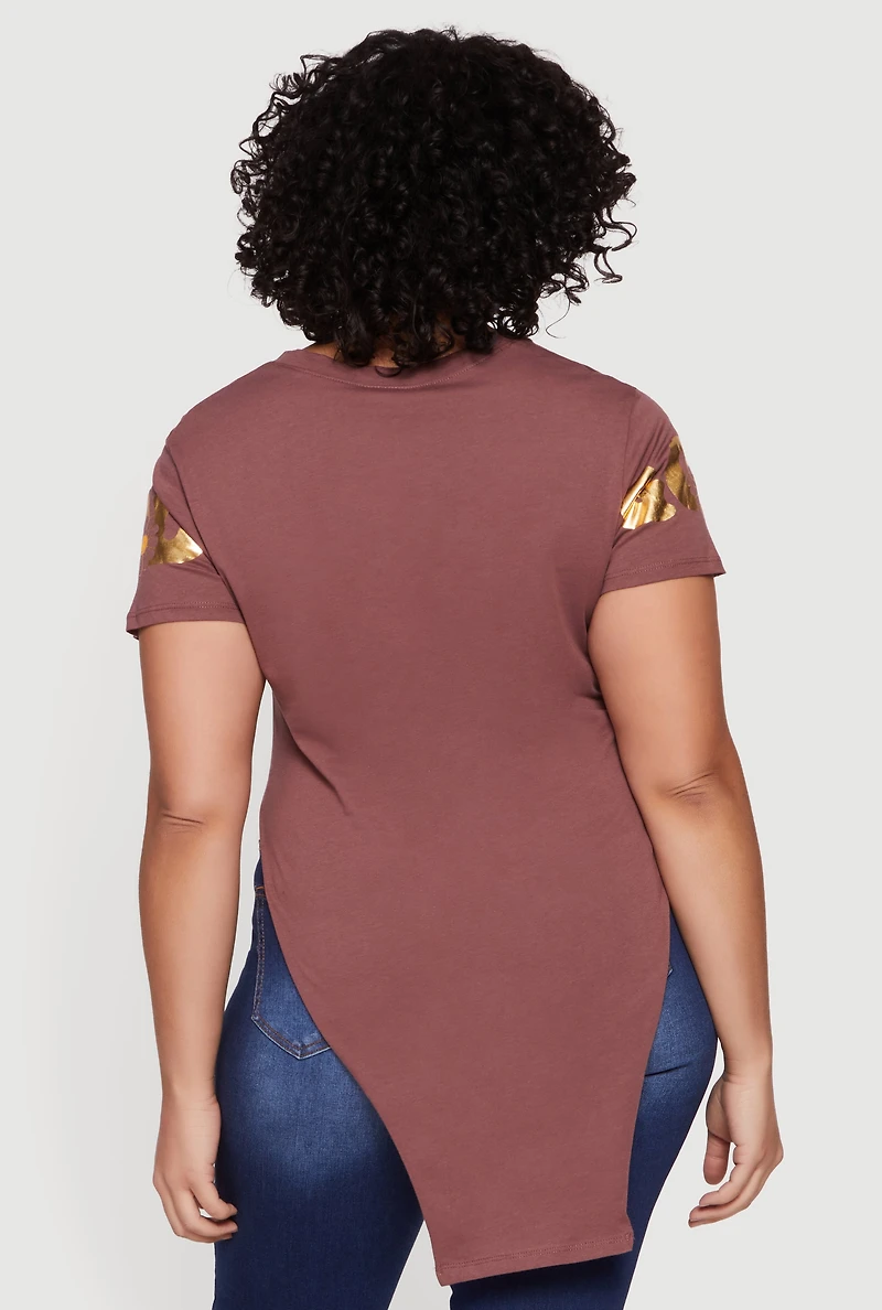 Plus God Has A Plan For My Future Knot Front T-Shirt