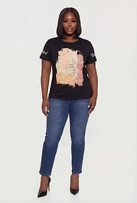 Plus Face Contour Graphic Tee