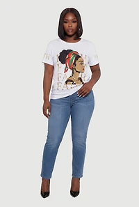 Plus Afro Girl Faith Graphic Tee