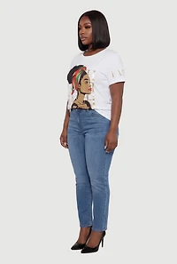 Plus Afro Girl Faith Graphic Tee