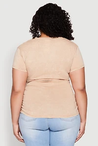 Plus Mineral Wash She Is Graphic Tee