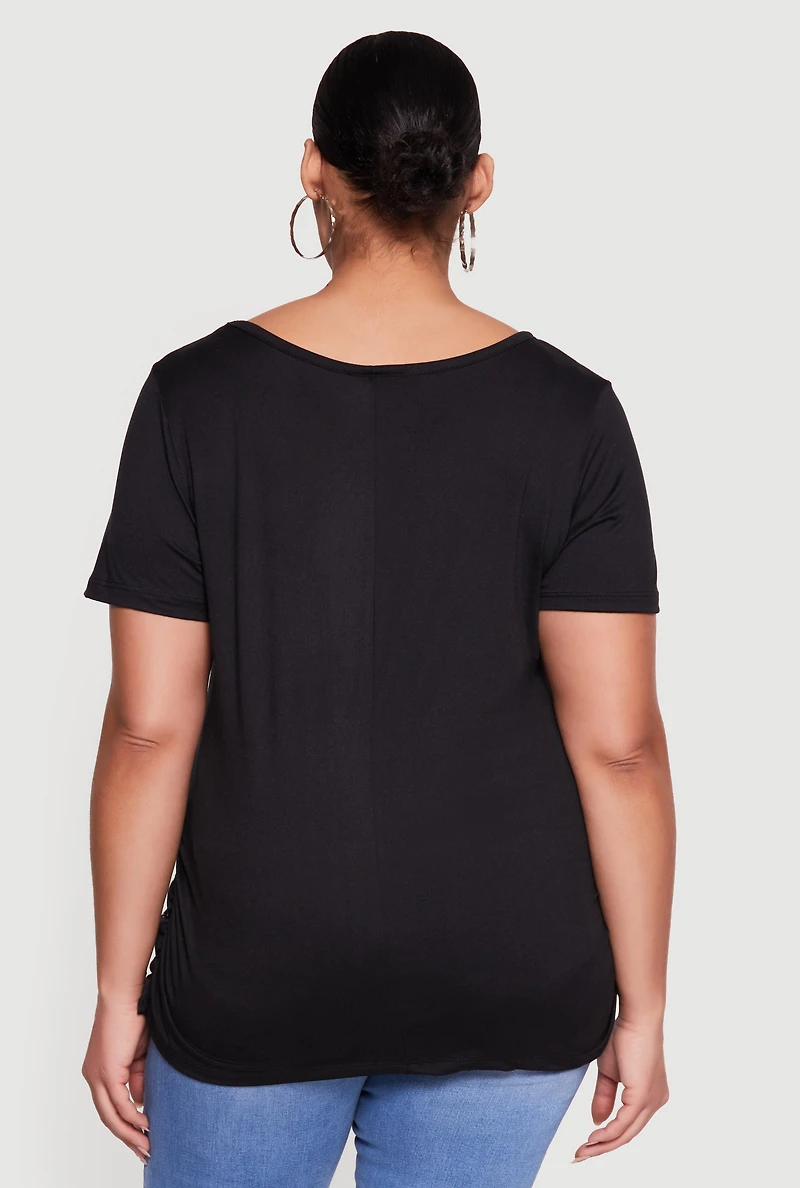 Plus Rhinestone Faith Graphic Tee