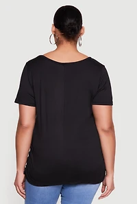 Plus Rhinestone Faith Graphic Tee