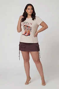Plus Rhinestone Rodeo Queen Graphic Tee