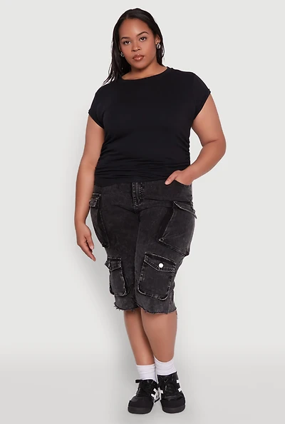 Womens Plus Side Ruched Tee,