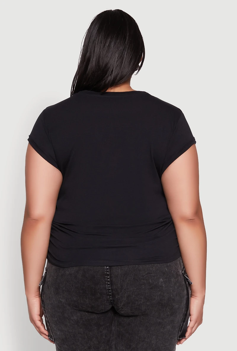 Plus Side Ruched Tee