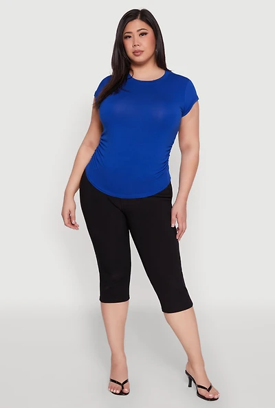 Plus Side Ruched Tee