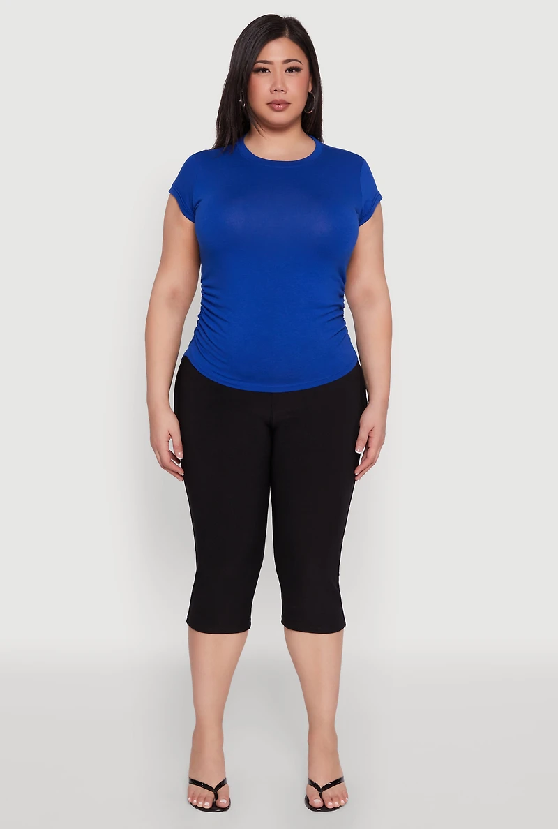 Plus Side Ruched Tee