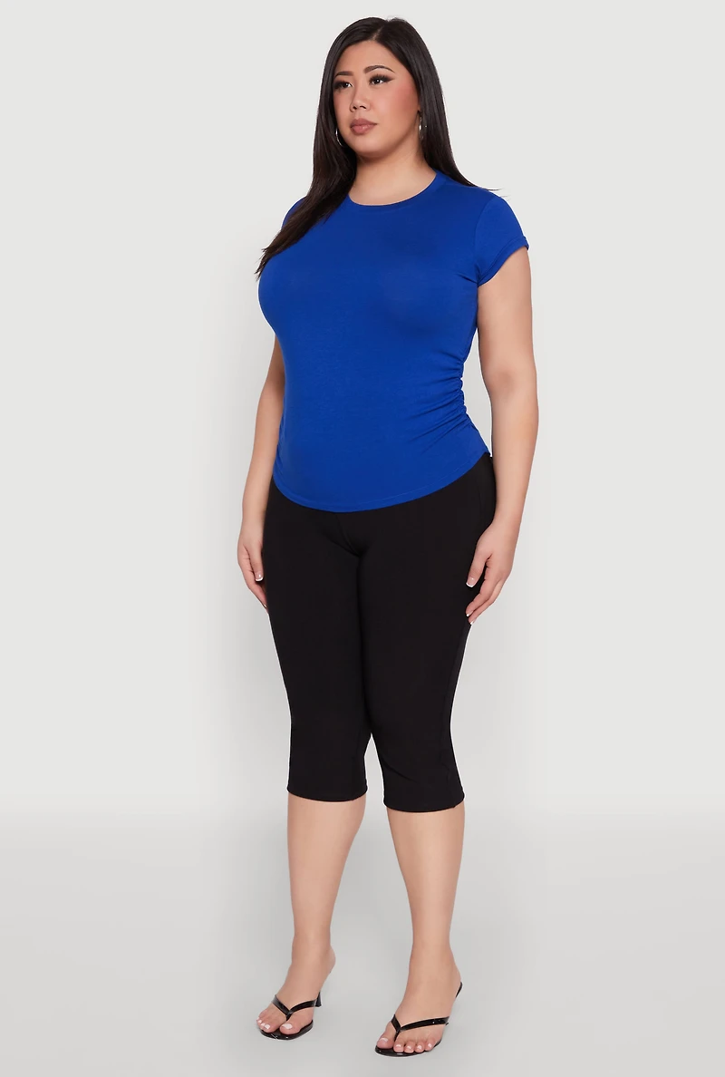 Plus Side Ruched Tee