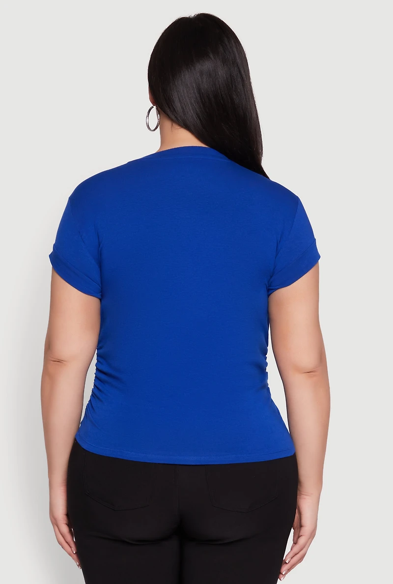 Plus Side Ruched Tee