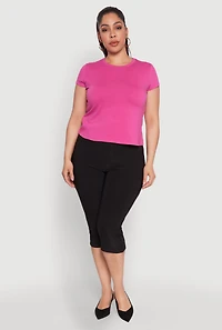 Plus Short Sleeve Crew Neck Tee