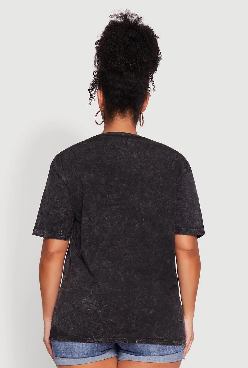 Womens Plus Notch Neck T Shirt,