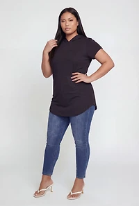 Plus Kangaroo Pocket Hooded Top