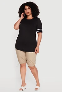 Plus Varsity Stripe Short Sleeve Tee
